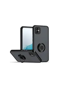 Evi̇mdeyokyok Samsung Galaxy A06 Kılıf Montreal Yüzüklü Si̇li̇kon Kapak - Si̇yah