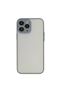 Evi̇mdeyokyok Apple İphone 15 Pro Max Kılıf Montreal Si̇li̇kon Kapak - Gri̇