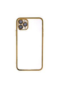 Evi̇mdeyokyok Apple İphone 11 Pro Kılıf Razer Lensli̇ Si̇li̇kon - Gold