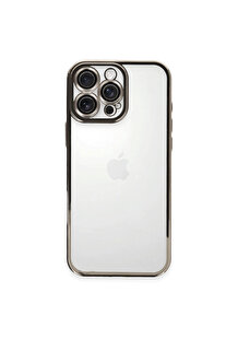 Evi̇mdeyokyok Apple İphone 16 Pro Kılıf Razer Lensli̇ Si̇li̇kon - Ti̇tanyum Gri̇