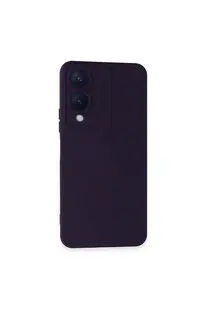 Evi̇mdeyokyok Vi̇vo Y17S Kılıf Nano İçi̇ Kadi̇fe Si̇li̇kon - Mor