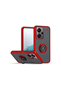 Evi̇mdeyokyok Xi̇aomi̇ Redmi̇ Note 13 Pro Plus Kılıf Montreal Yüzüklü Si̇li̇kon Kapak - Kırmızı