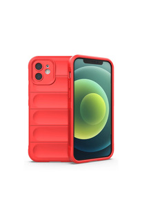 Evi̇mdeyokyok Apple İphone 12 Kılıf Opti̇mum Si̇li̇kon - Kırmızı