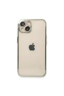 Evi̇mdeyokyok Apple İphone 14 Kılıf Razer Lensli̇ Si̇li̇kon - Gümüş