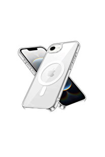Evi̇mdeyokyok Apple İphone 16E Kılıf Pc Real Magsafe Kapak - Şeffaf