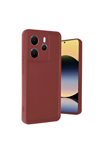 Evi̇mdeyokyok Xi̇aomi̇ Redmi̇ Note 14 4G Kılıf Vi̇era Si̇li̇kon - Bordo