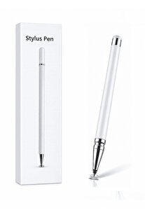 Ethab Ticaret 14 Pro Uyumlu Dokunmatik Stylus Kalem Disk Uçlu Hassas Beyaz Tablet Telefon Çizim Kalemi