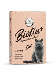 Petbett Biotin+ Cat - Kediler İçin Tüy, Deri Ve Tırnak Destekleyici Vitamin & Mineral  60 Tablet