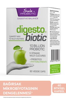 Suda Vitamin Digestobiotic Laktaz Lipaz Selülaz Amilaz Enzim Kompleksi 10 Milyar Probiyotik İçeren 60 Kapsül