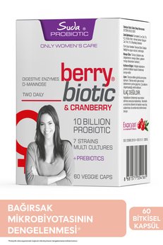 Suda Vitamin BerryBiotic Cranberry D-Mannoz Probiyotik Prebiyotik Vitamin C İçeren 60 Kapsül