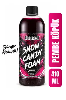 AutoFresh Snow Candy Foam Pembe Renkli Oto Yıkama Köpüğü 410ml | Yoğun Köpüklü Konsantre Araç Şampuanı