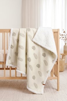 HAMUR Fluffy Bebek Battaniyesi 80x100 Cm Melis Kundak Puset Çift Taraflı Koyun Tüyü Battaniye 100x80