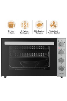 KUMTEL Piliç Çevirmeli 71 Litre Midi Fırın LX-9645