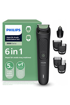 Philips 3000 Serisi 6 in 1 Erkek Bakım Seti Yüz&Saç Tıraş Makinesi Cilt Dostu Bıçaklar MG3915/15