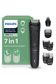 Philips 3000 Serisi 7 in 1 Erkek Bakım Seti Yüz&Saç Tıraş Makinesi Cilt Dostu Bıçaklar MG3930/15