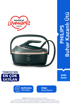 Philips PerfectCare 8000 Serisi Buhar Kazanlı Ütü OptimalTEMP Otomatik Buhar Easy De-Calc PSG8200/70