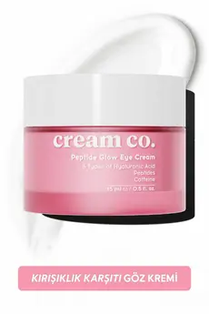 Cream Co. Göz Çevresi Kırışıklık Karşıtı Nemlendirici Aydınlatıcı Göz Kremi | Peptit C Vitamini Kafein