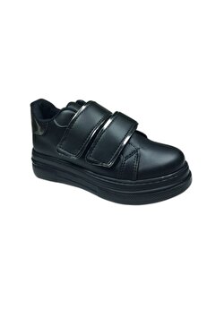OrtopedikAL 1087 Kız Çocuk siyah-platin Cırtlı Sneaker Spor Ayakkabı