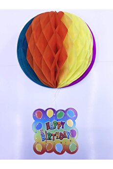 Go İthalat Kağıt Süs Happy Bi̇rthday Dekor 55 Cm-0748 (4247)