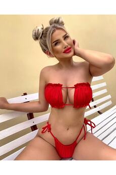 nuriçgiyim Büzgülü Bikini Set
