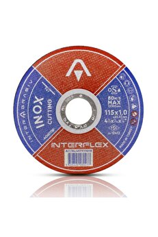 Badem10 Interflex Inox Metal Kesici Taş Disk 115x1.0x22.23 Mm