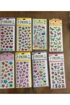 Airbrush Tattoo Süpertrend 8 Adet Birden Çocuk Eğitici Sticker Çıkartma Seti Model 5