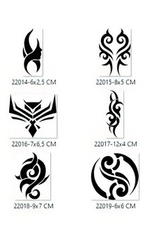 Airbrush Tattoo Tribal Tasarımlar Geçici Dövme Şablonu Seti Sadece Desen