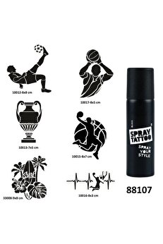 Ai̇rbrush Tattoo Sporcu Modelleri̇ Spray Tattoo Geçi̇ci̇ Dövme Yapma Seti̇ Sprey Dövme Ki̇ti̇