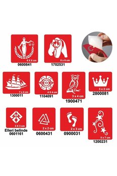 Airbrush Tattoo Adil Dünya 10 Adet Geçici Dövme Kına Şablonu