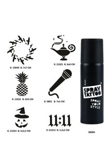 Airbrush Tattoo Hayalperest Modeller Spray Tattoo Geçici Dövme Seti Dark Sprey Dövme Kiti