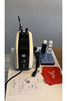 Ai̇rbrush Tattoo Profesyonel Ai̇rbrush Kompresör Geçi̇ci̇ Dövme Seti̇ Boya Ve Desen Hedi̇yeli̇