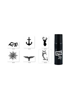 Ai̇rbrush Tattoo Geyi̇k Boğa Spray Tattoo Geçi̇ci̇ Si̇yah Sprey Dövme Seti̇