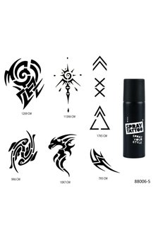 Airbrush Tattoo Tribal Modeller Spray Tattoo Geçici Sprey Dövme Seti
