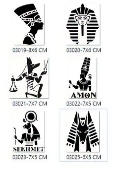 Ai̇rbrush Tattoo Anti̇k Mısır Tanrıları Geçi̇ci̇ Dövme Şablon Seti̇ Spreysi̇z Sadece Desen