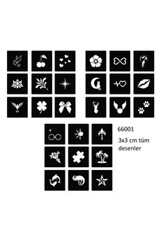 Airbrush Tattoo Minimal 27 Adet Kadın Deseni 3 Cm Geçici Dövme Şablonu