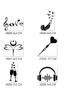 Airbrush Tattoo Holiday Tasarımlar Geçici Dövme Şablonu Seti Sadece Desen