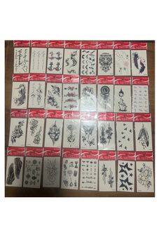 Ai̇rbrush Tattoo 30 Adet Bi̇rden Mi̇ni̇mal Yapıştırma Geçi̇ci̇ Dövme Seti̇ Seri̇8