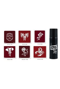 Airbrush Tattoo Aslan Fil Spray Tattoo Geçici Sprey Dövme Seti
