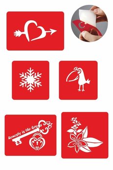 Airbrush Tattoo Dürüst Desenler 5 Adet Geçici Dövme Kına Şablonu