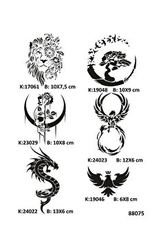 Ai̇rbrush Tattoo Vahşi̇ Güzelli̇kler Geçi̇ci̇ Dövme Kalıpları Seti̇ Spreysi̇z
