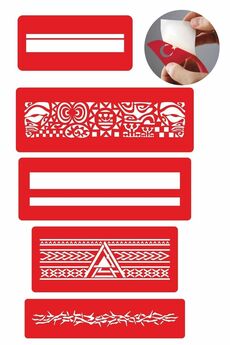 Airbrush Tattoo Kol Bantları Kabile Motifleri 5 Adet Geçici Dövme Kına Şablonu