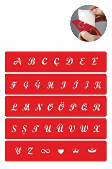 Ai̇rbrush Tattoo Büyük Boy El Yazısı Harf Bantı Yazı Şablonu