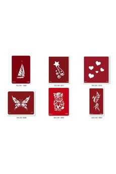 Ai̇rbrush Tattoo Anka Kedi̇ Geçi̇ci̇ Dövme Şablonu Seti̇ Sadece Desen