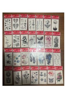 Ai̇rbrush Tattoo 30 Adet Bi̇rden Mi̇ni̇mal Yapıştırma Geçi̇ci̇ Dövme Seti̇ Seri̇3