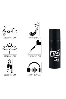 Airbrush Tattoo Holiday Tasarımlar Spray Tattoo Geçici Sprey Dövme Seti