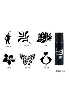 Airbrush Tattoo Zarif Modeller Spray Tattoo Geçici Sprey Dövme Seti