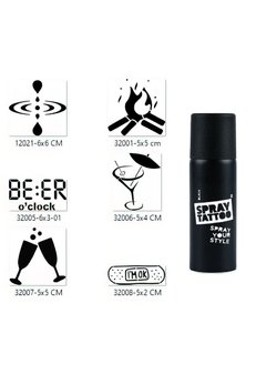 Airbrush Tattoo Summer Taç Spray Tattoo Geçici Sprey Dövme Seti
