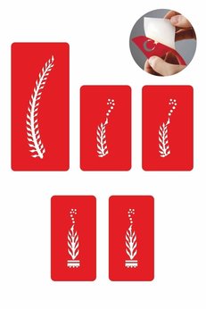Airbrush Tattoo Aşk Merdiveni 5 Adet Geçici Dövme Kına Şablonu