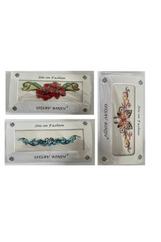 Airbrush Tattoo Taşlı Yapıştırma Dövme 3 Adet Birden Set4