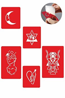 Ai̇rbrush Tattoo Düşünceni̇n Gücü 5 Adet Geçi̇ci̇ Dövme Kına Şablonu